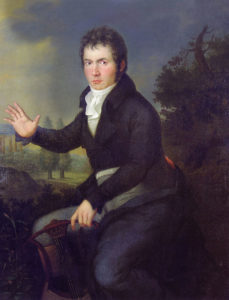 Ludwig van Beethoven (Porträt von Joseph Willibrord Mähler, 1805)